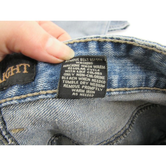 Baileys Pt Black Mens Straight Blue Jeans Distressed Size 30x30 - Picture 6 of 9